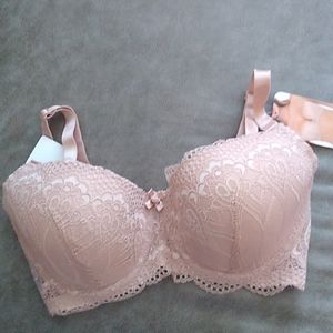 36D Lightly padded beige bra